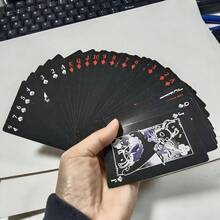 Baralho de Cartas de Jogar Personalizadas com Grafite, Cartas Colecionáveis com Tema de Anjo Preto e Branco, Jogo de Tabuleiro de Entretenimento Multiplayer, Cartas de Papel Durável - Multicolorido - Visão 7