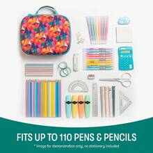 zxxZIT Colorz - Caa grande para lapices con capacidad para asta 110 bolios contenedor de almacenamiento duradero para suministros escres y de oficina cierre de cierre  coloridocaja de oficina - como en la foto - Ver 4