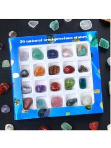 Elegant Crystal Gemstone Box Set - 20 Unique Natural Stones For Jewelry, Watches & Home Decor - Set - View 1