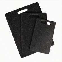 Set de 3/1 pieza de tablas de cortar extra grandes - Agarre cómodo, aptas para lavavajillas, fácil preparación y limpieza de alimentos - Antideslizante, esenciales de cocina para cocineros en el hogar - Negro - Ver 13
