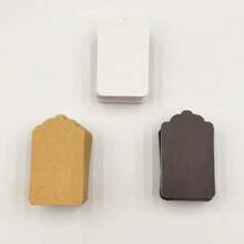 50/100/200 张空白牛皮纸标签，带绳，复古礼品包装标签，适用于婚礼派对、烘焙袋、服装卡片、logo标签、青少年用品，价格实惠，风格独特，迷你可爱，酷炫小玩意，新奇小物件。 - 彩色 - 查看 3