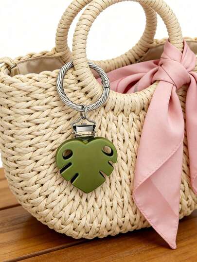 Leaf Keychain, Leaf-Shaped Pendant ,Cute Leaf Bag Pendant, Keychain Pendant,Glitter Leaf Charm Keychain , For Bag, Sparkling & Metal Accessory,Simple And Fashionable, For Purses And Bags For Women,Fashionable Embellishment, Exquisite Decoration Of Daily Life,Gifts For Women ,Valentine's Day, New Year's Gifts