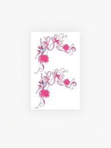 1 Piece Of Tattoo Sticker Temporary Tattoo Sticker, Y2K Style Butterfly Rose Flower Vine Pattern Waterproof And Sweatproof Washable Non-Reflective Arm And Shoulder Simulation Tattoo Suitable For Fashionable People And Can Last 3-5 Days - Multicolor - View 6