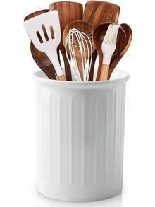 ¡RecomendadoPorta Utensilios para Cocina,Porta Cubiertos de Cerámica, Multifuncional,Se Puede Usar Como Soporte para Utensilios de Cocina, Jarrón, Almacenamiento de Brochas de Maquillaje¡Top de Temporada - 1 - Ver 10