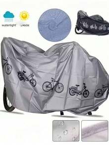 1pc Bicycle Cover, Mountain Bike UV Protection Waterproof Dustproof Cover, Rain Coat, Motorcycle Applicable, All Season, Random Color Delivery, Waterproof UV Protection, Anti-Snow, With Lock Hole Anti-Theft, With Buckle Anti-Wind, All-Weather Bicycle Storage Bag, Suitable For Mountain Bike And City Bicycle - Multicolor - View 12