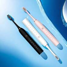 Sound Wave Electric Toothbrush With 6 Modes And Intelligent Timer, Rechargeable USB Oral Care For Men And Women, Including Suitable For Sensitive Gums And Teeth - 白色 - 查看 6