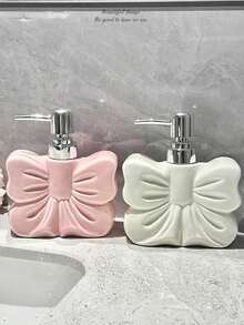 1 pieza Soporte para cepillos de dientes con lazo blanco y rosa de 3 agujeros, estante multifuncional para almacenar cepillos de dientes y pasta de dientes, accesorio de decoración del hogar elegante y duradero, organizador de baño de moda - Multicolor - Ver 4