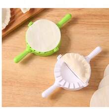 1件装二合一饺子皮制作器，创意饺子机，手动饺子制作器，适用于厨房、节日聚会，集饺子皮制作器和饺子模具于一体，面团压榨器，厨房小工具 - 彩色 - 查看 8