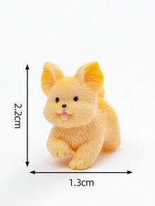 7件迷你树脂小狗摆件，微景观装饰配件，适用于卧室、书桌、办公室装饰，柔和可爱的设计带来治愈的氛围，愿您被可爱环绕，享受生活中的简单快乐 - 彩色 - 查看 5