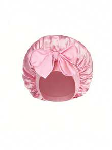 1/2/3pcs Silk Sleep Cap, Satin Hair Cap, Soft Elastic Silk Sleep Cap, Curly Hair Silk Hair Cover (Black & Gold) - Multicolor - View 9