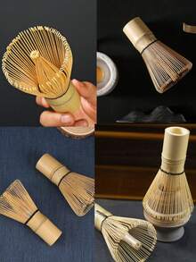 1 Set Bamboo Matcha Whisk Holder, Matcha Scoop, Japanese Matcha Songdai Tea Ceremony Tools, Matcha Accessories, Matcha Utensils - Multicolor - View 6