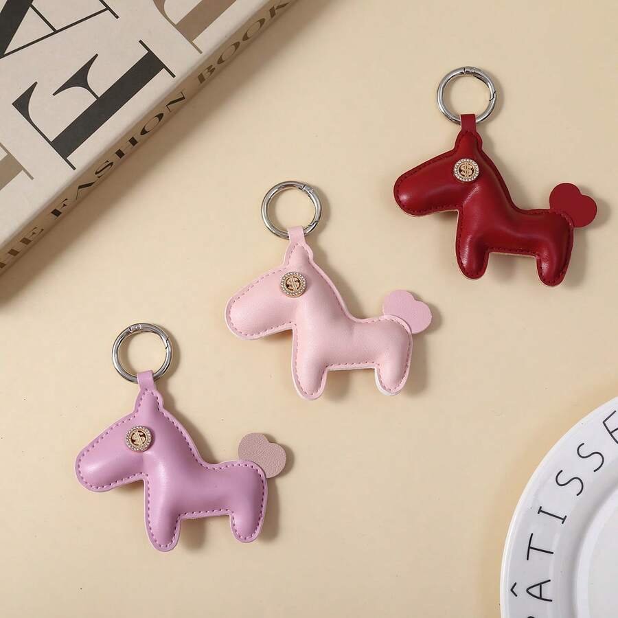 Creative Dollar Pony Leather Pendant Car Key Chain Pendant Immediately Money Horse Year Bag Pendant Wholesale - Multicolor - View 1