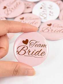 12PCS Bride To Be TeamBride Badge For Wedding Bridal Shower Decoration Bridesmaids Gift Bachelorette Party Hen Night Supplies - Multicolor - View 5