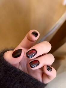 HEFENNA Deep Red Cat Eye Gel Nail Polish, Ruby Glass Bead Magnetic Cat Eye Nail Gel, UV Semi-Permanent Nail Polish DIY Nail Salon Gift(1pc) - Multicolor - View 2