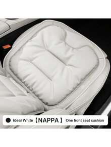 1pc Nappa Leather Car Seat Cushion, High-End Thick Anti-Slip Universal Seat Pad For Autumn/Winter - Multicolor - View 10