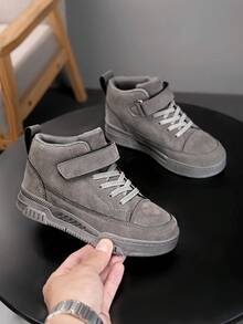 1双男童防滑滑板鞋，儿童时尚运动鞋，灰色，适合徒步旅行 - 灰色 - 查看 10