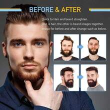 Portable Men's Hair And Beard Straightening Iron With Integrated Comb – Compact, Dual Voltage For Daily Use, Travel, And Convenient Touch-Ups - Safety Razor - View 6