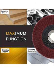 4-Inch Heavy Duty Nylon Fiber Grinding Discs - Metal Grinding And Polishing Wheels For Deburring, Rust Removal, Iron And Copper Polishing - Compatible With Grinders And Polishers - Multicolor - View 4