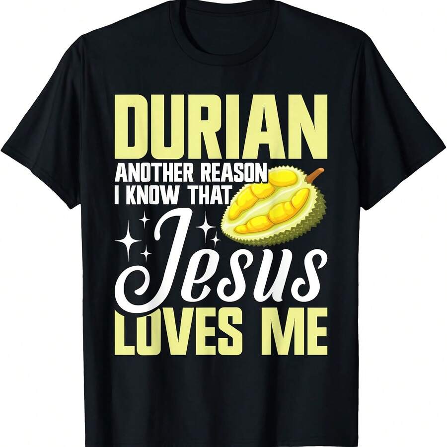 Durian Food Dried Durian Lover Powder Chips Frozen Durian T-Shirt - Đen 26 - Xem 1