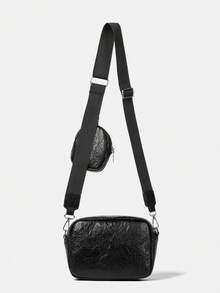 Men's Shoulder Bag - New High-Quality PU Functional Style Messenger Bag, Men's One Shoulder Bag Retro Casual Crossbody Bag, Multi-Functional Fashion Crossbody Bag With Small Pouch - Multicolor - View 5