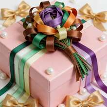 30 Yards 3/8 Inch Multi-Color Satin Ribbon, Bulk Colorful Satin Ribbon Rolls, Handmade Solid Double-Sided Satin Ribbon For Shower, Birthday, Wedding, Gift Wrapping - Multicolor - View 10