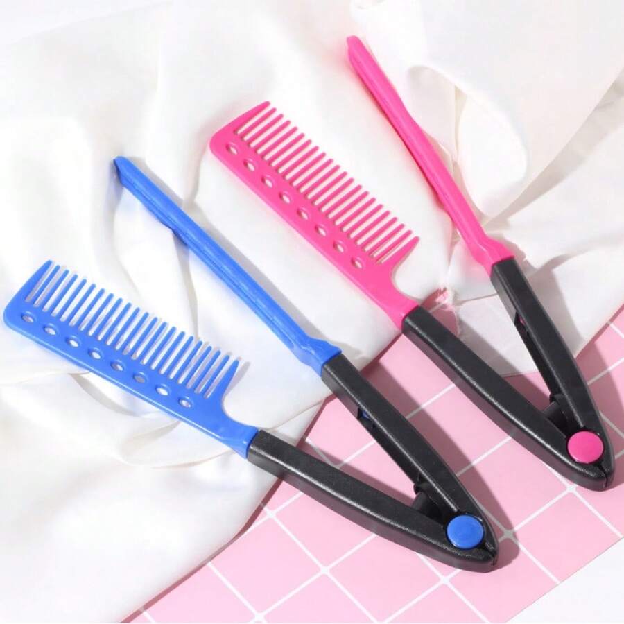 1PCS Curling Comb Dual-Purpose Hair Comb, Straightening Comb - Nhiều màu - Xem 1