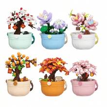 Creative Assemble Bonsai Tree Building Blocks Series, Colorful Box Packaging, Ideal Gift For Birthday, Holiday, Office & Home Decor, Stress Relief Therapeutic Puzzle Toy - Multicolor - View 16