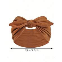 3件装女士蝴蝶结兔耳发箍，波西米亚风宽头巾，超可爱兔耳打结发箍，情人节配饰，复活节兔耳头饰，秋冬发箍，非洲风头巾，弹力纯色蝴蝶结发饰，适合女性，健身/瑜伽/运动/户外，纯色 - 彩色 - 查看 6