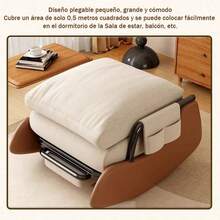Silla Mecedora Ergonómico Con Ajustable Respaldo Adecuado Para Sala De Estar Y Recámara - Beis - Ver 5