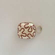 Minimalist High-End Transparent Asymmetrical Line With Hanging Ring Earphone Case Compatible With Airpods Pro 2, Cute Apple 4 Minimalist 3 New 1/2 Generation Women Earphone Case Protective Cover - Apricot - View 8