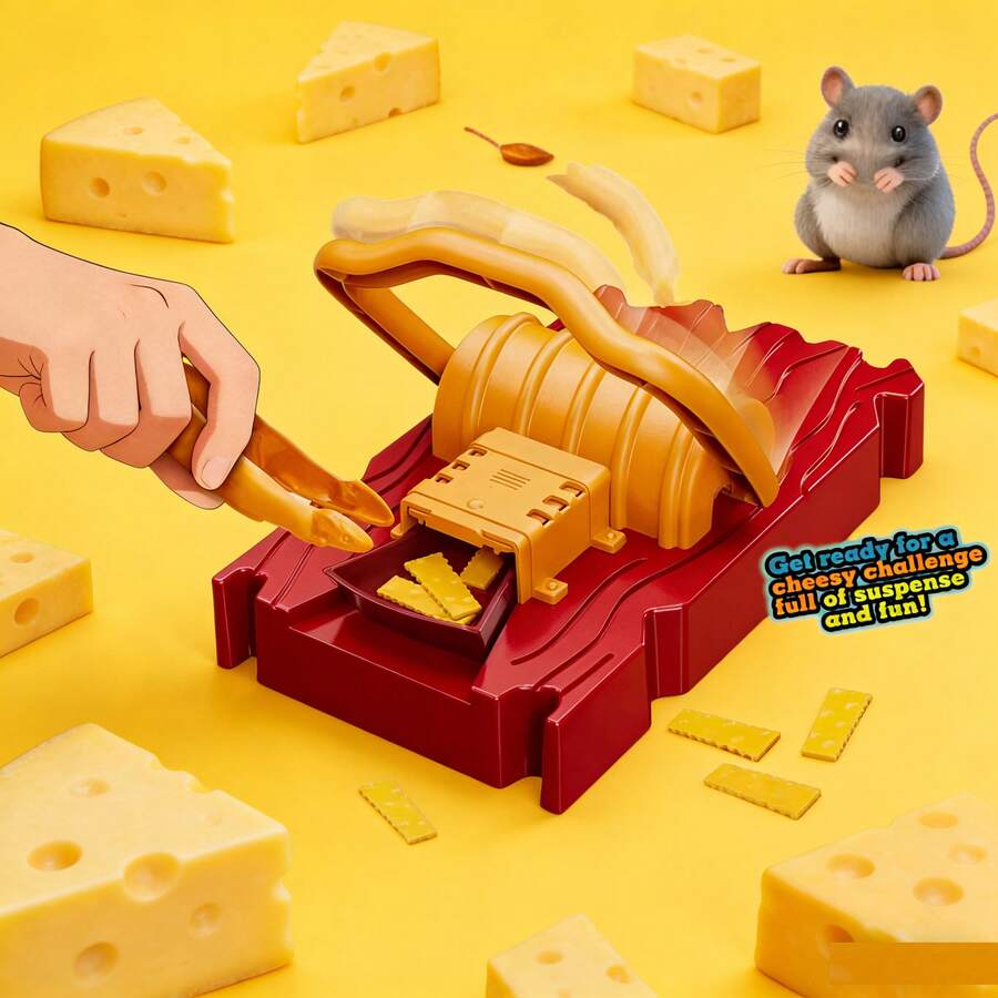 1pc Trick Mouse Trap Toy, Prank Toy, Sensory Training, Reflex Practice, Youth Interaction, Party Game, Small Tabletop Game - Multicolor - View 1