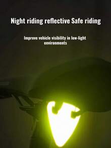 Reflective Bicycle Tail Light, High Visibility Reflective Sticker, Bike Emergency Night Riding Warning Light For Road Bike And Mountain Bike - Multicolor - View 4
