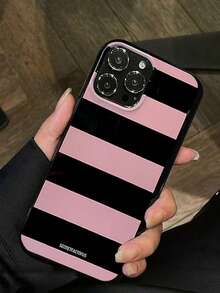 Apple Pink Striped Phone Case For IPhone 15 15Pro 15Plus 15Promax Waterproof Shockproof Anti-Fall Scratch Resistant Soft TPU Cover Girls Women Cute Fashion  WYHN - Nhiều màu - Xem 4