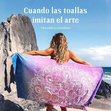 CXJYSD Toalla De Playa De Microfibra Sin Arena, Toalla De Playa Absorbente Extra Grande De 71 "X 32", De Secado Rápido Y Liviana, Adecuada para Baño, Natación, Playa, Camping, Gimnasio (Mandalas) - Multicolor - Ver 5