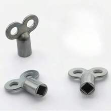 2个耐用锌合金散热器通风钥匙，兼容暖通空调控制和供暖系统 - 銀色 - 查看 10