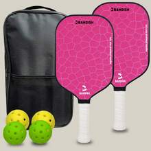 Juego de raquetas de pickleball RANDISH, núcleo de 16 mm de grosor, incluye 2 palas de pickleball, 4 pelotas y 1 bolsa de transporte - Multicolor - Ver 17
