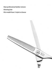 TITAN HIRLD TITAN Professional Hair Cutting Scissors, 6 Inch 440C Japanese Steel Shears, Includes 2 Finger Rings, 1 Adjustment Plate, 1 Comb, 1 Cleaning Cloth - Silver - View 5