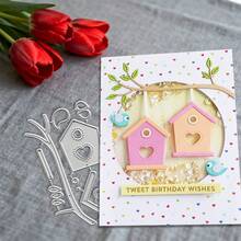 Creative Birdhouse Dies, DIY Scrapbooking Album And Embossing Stencil, Greeting Card Making Tool, Card Paper Cutting Crafts ,Gift Card Making Template Die Cuts. - Silver - View 7