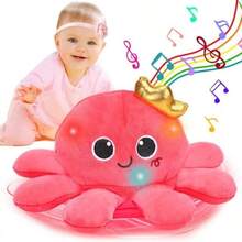 Pulpo Musical de Peluche con Luz Juguete para Gatear y Caminar para Bebés de 6 a 12 Meses Regalo para Niñas de 1 Año - como en la foto - Ver 7