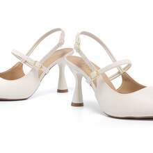 Stessy Shoes Women Heeled Sandals - Beige - View 5