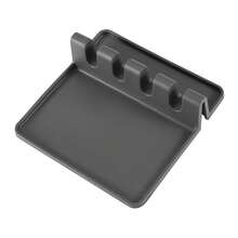 1个带滴水垫的硅胶厨房用具架，适用于各种用具，耐热勺托，适用于炉灶，厨房用具架，可放置汤勺和夹子。 - 彩色 - 查看 13