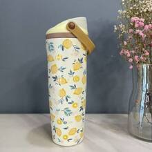 30 Oz Stainless Steel Cup, Stainless Steel Water Cup With Flower Pattern, Cup, Straw Cup, Sports Water Cup, Water Bottle, Car Cup, Coffee Cup, Good-Looking Cupowala - 彩色 - 查看 4