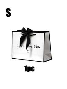 1pc Birthday Party Gift Bag,"Love You Sis" Design,Elegant Foldable Tote With Clip Handle,Premium Sisters Gift Bag - Lightweight Foldable Tote With Ribbon,Custom Wedding Gift Bag, Bridesmaid Gift Box, Bridal Party, Custom Birthday Gift Bag, Wedding Gift Bag, Bridesmaid Gift Bag, Engagement Gift Bag, Party Gift Bag, Ribbon Tie Gift Bag, Graduation Gift Bag,Home Harmony - Multicolor - View 12