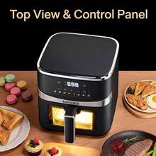 HanTai Air Fryer – 5.28QT Airfryer For Quick & Easy Meals In Minutes, Features Hi-Fry Technology For Extra Crisp, Touchscreen Controls With 8 Presets, Nonstick & Dishwasher Basket - US B Type Plug(110-127V) - View 9