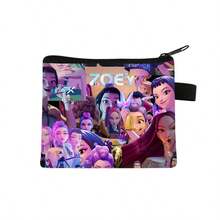 1pc HUNTRX/K-POP Chibi Print Coin Purse, Lightweight & Portable, PU Material, Zipper Closure, Coin/Card Storage, Student Daily/Fan Merchandise Accessory - Multicolor - View 20
