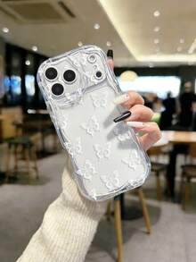 奶油色波浪蝴蝶彩绘防摔手机壳，兼容、Galaxy、Redmi等机型 - 彩色 - 查看 3