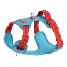 1pc Reflective Pet Chest Harness, Adjustable Webbing For Snug Fit, Soft Breathable Mesh Lining, Comfortable Handle For Easy Lifting - Blue - View 14