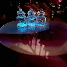 3-10 Stück transparente mini Ozean-Themen Leucht-Hängedekoration, Innen-/Außendekoration, Neujahrgeschenk, bunte DIY Schmuckanhänger Accessoires, leuchtend, kleine Größe - Blau - Übersicht 12