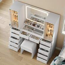 Vanities & Vanity Benches - White - View 2