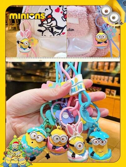  Minions Keychain Bag Pendants, Easter Egg Doll Pendants, Couple Key Chains, Schoolbag Pendants, The Best Holiday Gift